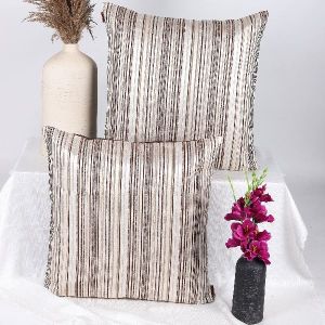 TESMARE Quality rich, Silky Smooth cushion covers 24 x 24 Inch/60cms x 60cms,Off White , 2 Pieces