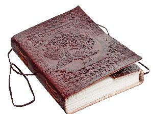 Peacock Embossed Genuine Leather Diary Travellers Notebook Journal