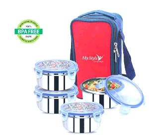 Polo 4 Pcs Stainless Steel Lunch Box