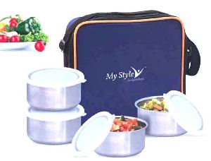 Twin 4 Pcs Stainless Steel Tiffin