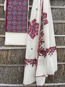 Pure cotton ajrakh print suit with dupatta