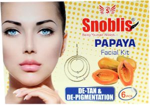 SNOBLIS PAPAYA DE-TAN & DE-PIGMENTATION FACIAL KIT. (6 x 124.17 g)