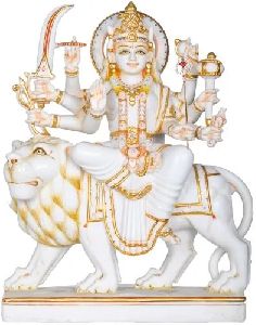 Worship Marble Durga Statue