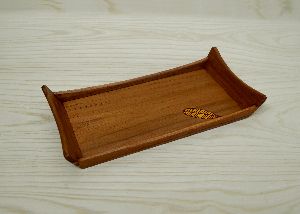 Small Ghana Teak Wood Leaf Tray