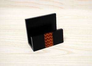 Zig Zag Black Napkin Holder