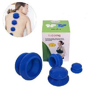 4 Pieces of Silicone Cupping Therapy Set, Health Care Massage Cup Body Cup Relieve Pain Home Use Cup