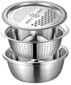 Stainless Steel Basin Colander Set