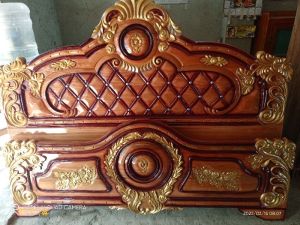 Mahogany Wood Bed Sirana