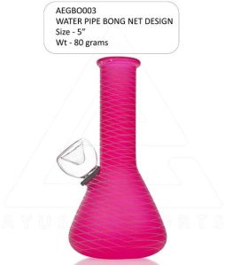 Net Design Glass Water Pipe Bong