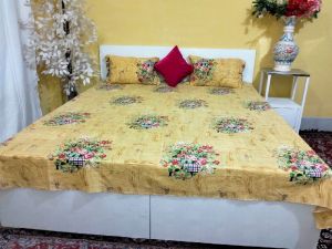 Yellow Double Bed Sheet