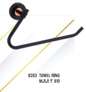 SS 304 & Brass Black Gold Collection Towel Ring