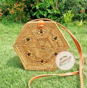 Hexagon Rattan Handbags