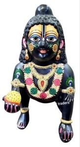 21 inch brass laddu gopal statue