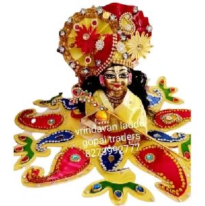 Glossy Brass Laddu Gopal Statue