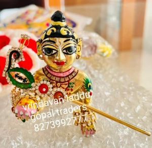 No. 4 Brass Laddu Gopal Statue