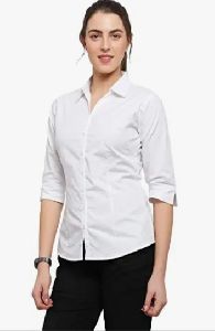 Women white formal shirt