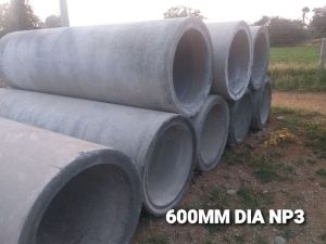 600MM DIA NP3 CLASS 2.5MTR LENGTH RCC PIPE