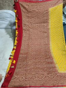 Pure Georgette Handloom Banarasi Saree