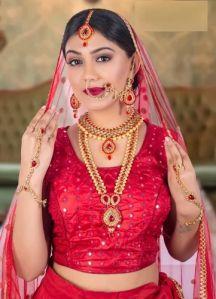 Red Stone Bridal Jewellery Set