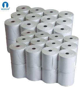 Rudkav Billing Machine Thermal Paper Roll with 55 GSM (79 mm x 40 Meter) Pack of 5