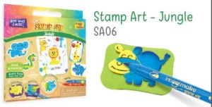 Stamp Art Jungle Colouring Book Set