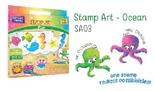 Stamp Art Ocean Colouring Book Set