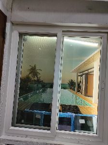 White UPVC Sliding Window