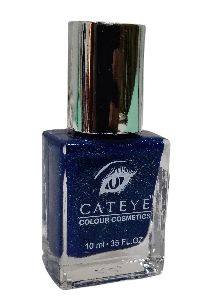 Cateye Shimmery Blue Nail Polish