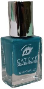 Cateye Peacock Blue Nail Polish