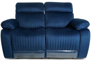 Pride 2 Seater Manual Recliner Sofa in Midnight Blue Colour