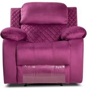 Sara Manual Recliner Sofa in Pansy Purple colour