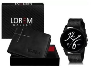 Belt Wallet And Watch Combo Gift Box