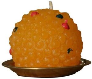 Yellow Laddu Candle