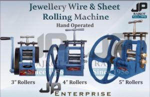 JP Hand Operated Electric Jewellery Wire and Sheet Rolling Machine