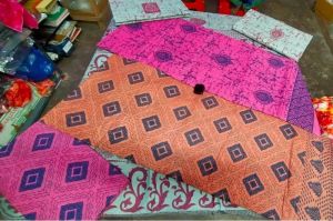 Cotton Crack Hand Batik Saree