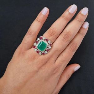 Silver Polki Ring