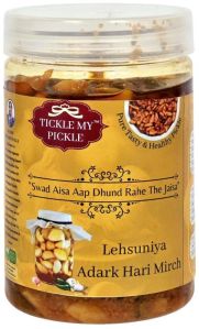 Lehsuniya adrak Hari mirch pickle