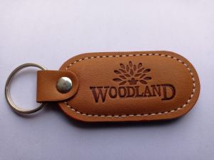 Woodland key chain in leather