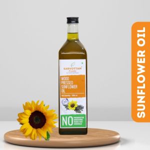 Wood cold pressed sunflower oil