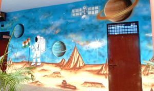 school cartoon wall painting images, cartoon wall painting in school