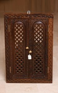 Brown Wooden Jharokha Window