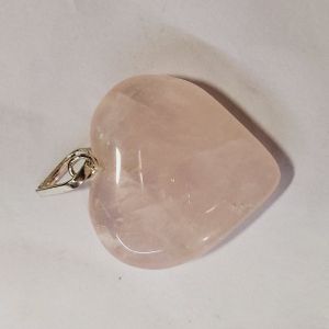 Rose Quartz Heart gemstone Pendant