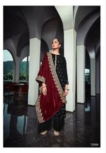 Designer Embrodiery Velvet Suit