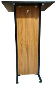 Wood Podium with lockable caster wheel SP-508