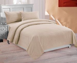 Rekhas Premium Satin Beige Bedsheets