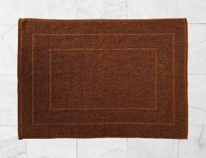 rekhas 690 gsm brown hotel spa terry cotton bath mat