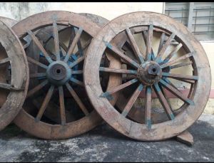 Wooden Bullock cart wheels - Made with teak wood