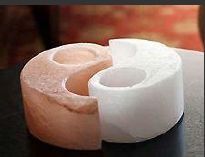 Himalayan Salt Yin yang Tea Light Holder