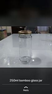 250ml Bamboo Glass Jar