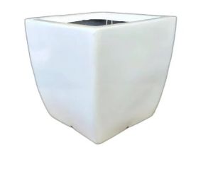 White FRP Flower Pot